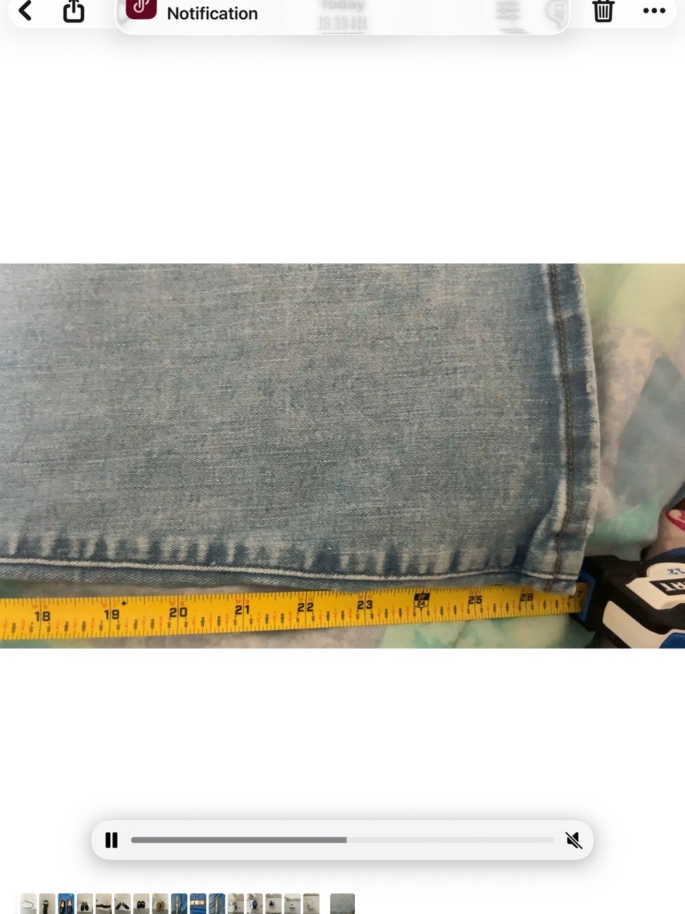 LOFT Light Blue Flare Jeans - Picture 5 of 5